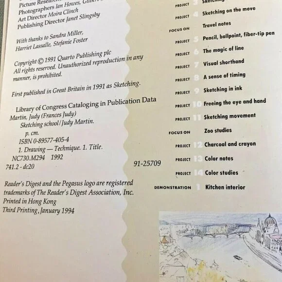 Sketching School by Judy Martin & Reader's Digest Editors (1994, Hardcover) - Picture 7 of 10